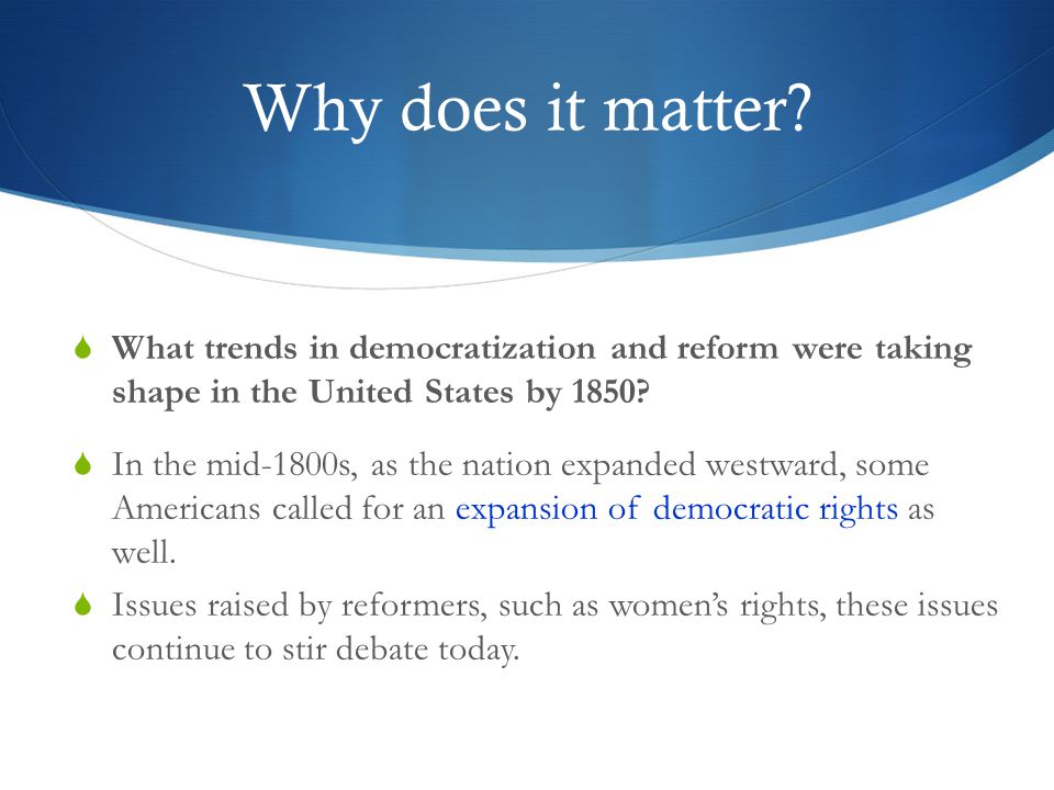 Reform movements in the United States Essay Sample